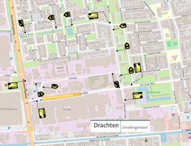 Omleidingsroute Lange West fietsen - augustus 2026