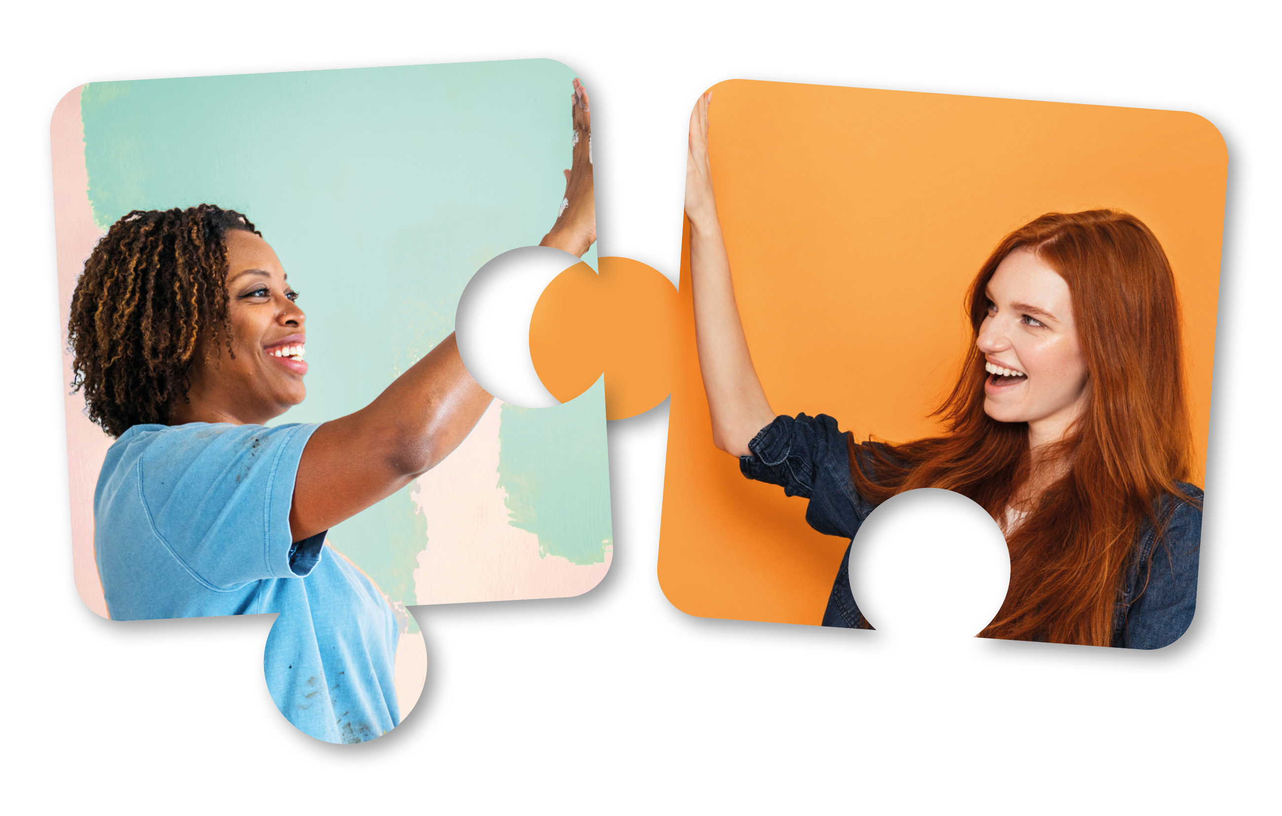 Kamers met Aandacht puzzelstukje vrouw en meisje